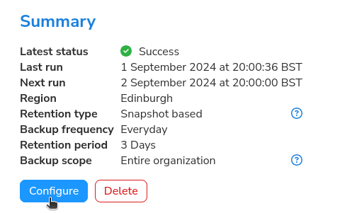 Configure Organisation