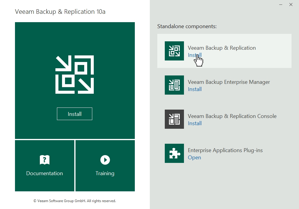 Install Veeam