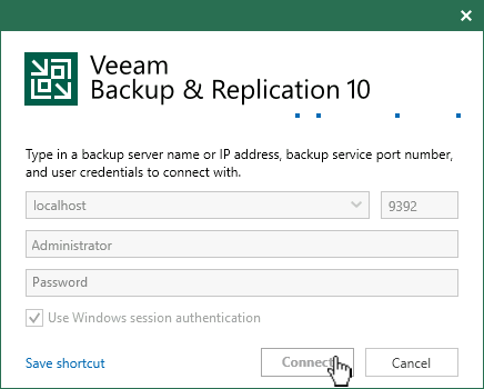 Coonect to Veeam