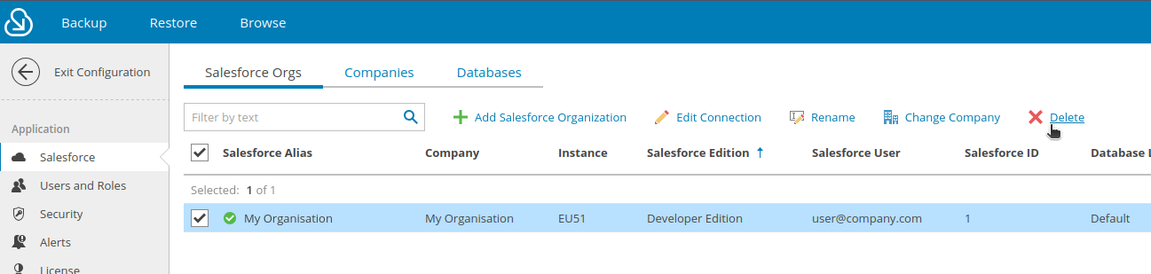 Delete Salesforce Organisation